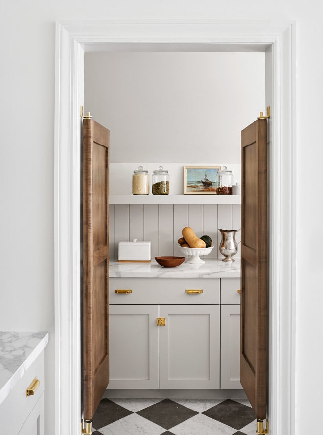 Agreeable Gray Kitchen Cabinet Color Idea. beautiful neutral greige cabinet color idea. painted cabinets, pantry color, cozy, elegant, color scheme, modern, farmhouse, transitional, minimalist, vintage design decor ideas.
