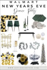 Walmart New Year's Eve Dinner Party! Furniture, decor, centerpiece and party favors to create a fun and magical celebration!