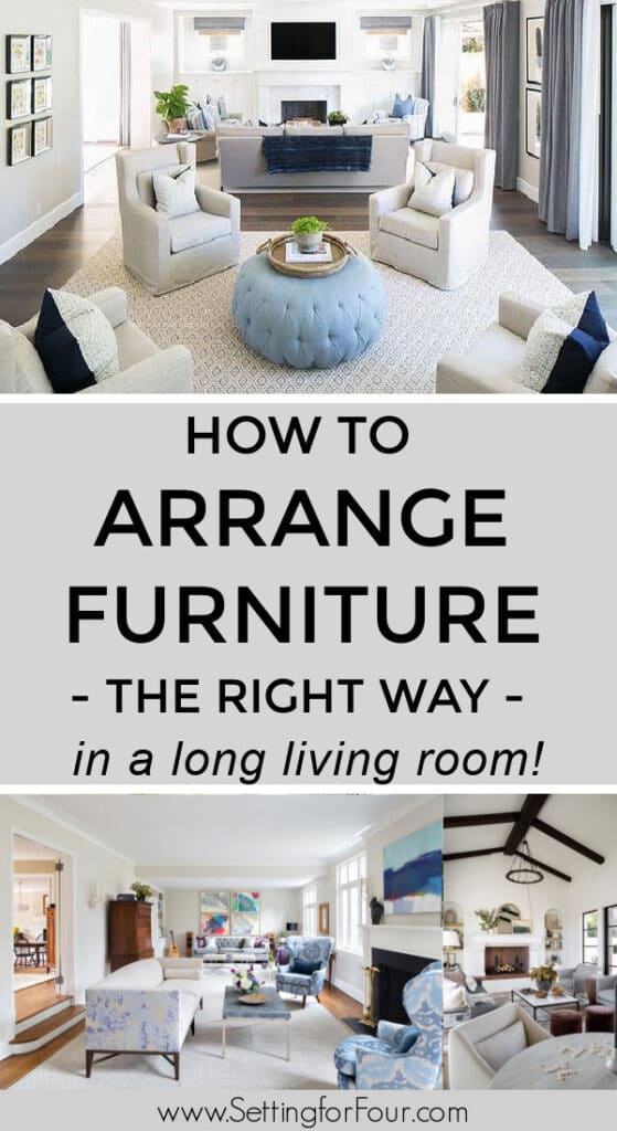 How To Arrange Furniture In A Long Living Room Setting For Four Interiors