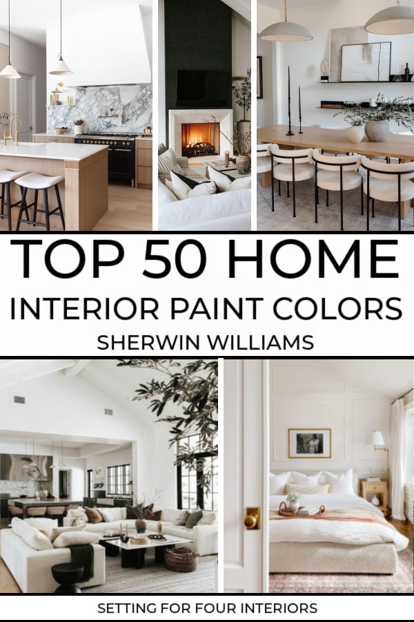 Top 50 Sherwin Williams Home Interior Paint Colors - color scheme, whole home colors, color palette, house colors, painting, design, decor ideas, modern, transitional, traditional, farmhouse, minimalist, simple, best white paint color, best black paint color ideas