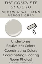 Sherwin Williams 7015 Repose Gray - Undertones, Coordinating Colors Coordinating flooring & room photos.