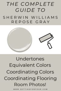 Sherwin Williams 7015 Repose Gray - Undertones, Coordinating Colors Coordinating flooring & room photos.