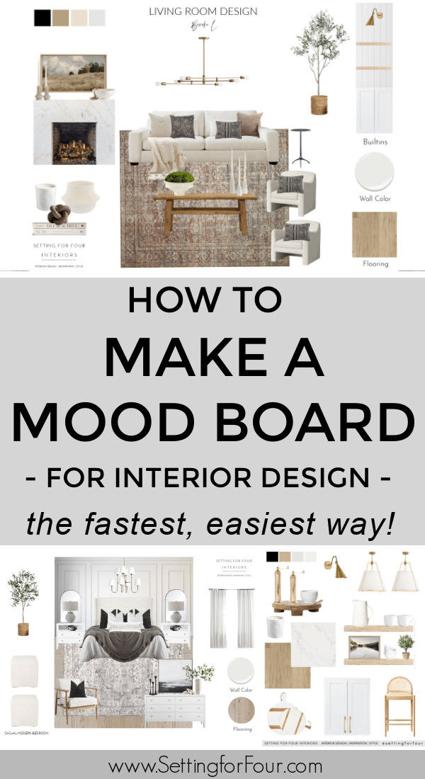 jueves Bronceado prisión How to Make A Mood Board For Interior Design - Setting for Four