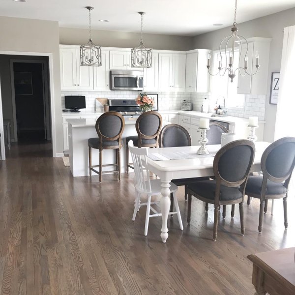 Kitchen walls painted SW Repose Gray