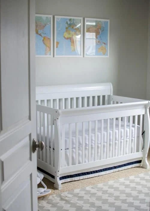 SW Repose Gray perfect neutral nursery paint color. 