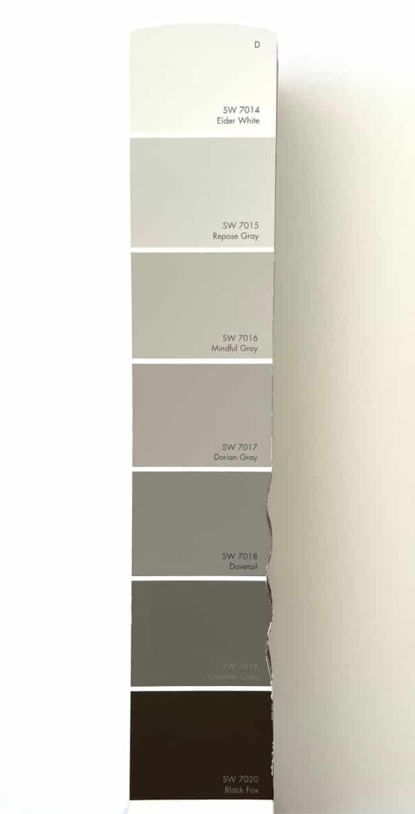 SW 7015 Repose Gray Color Strip