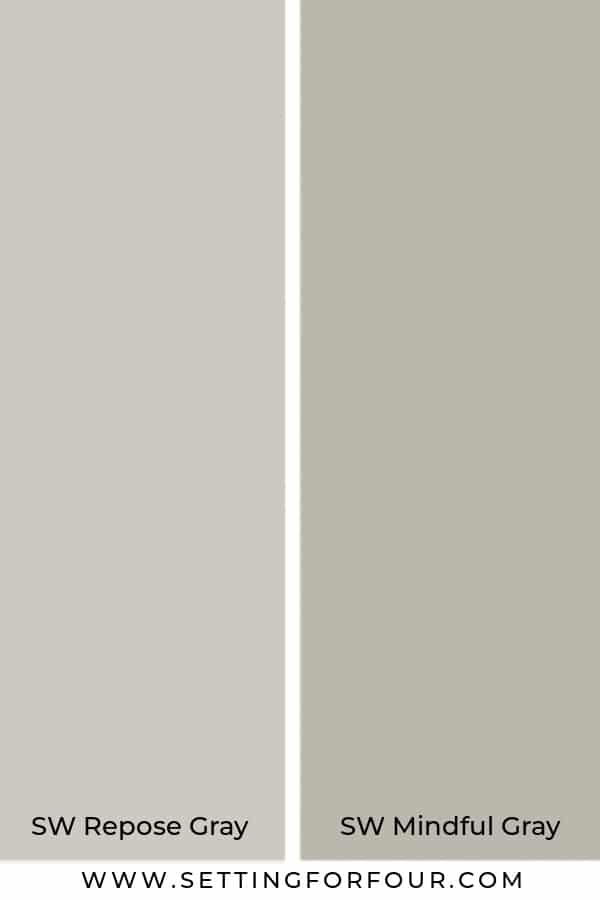 Sherwin Williams Repose Gray vs Mindful Gray