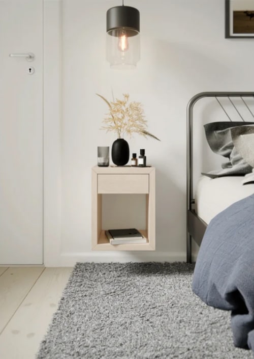 Small Bedroom Ideas - Wall Mounted Nightstand