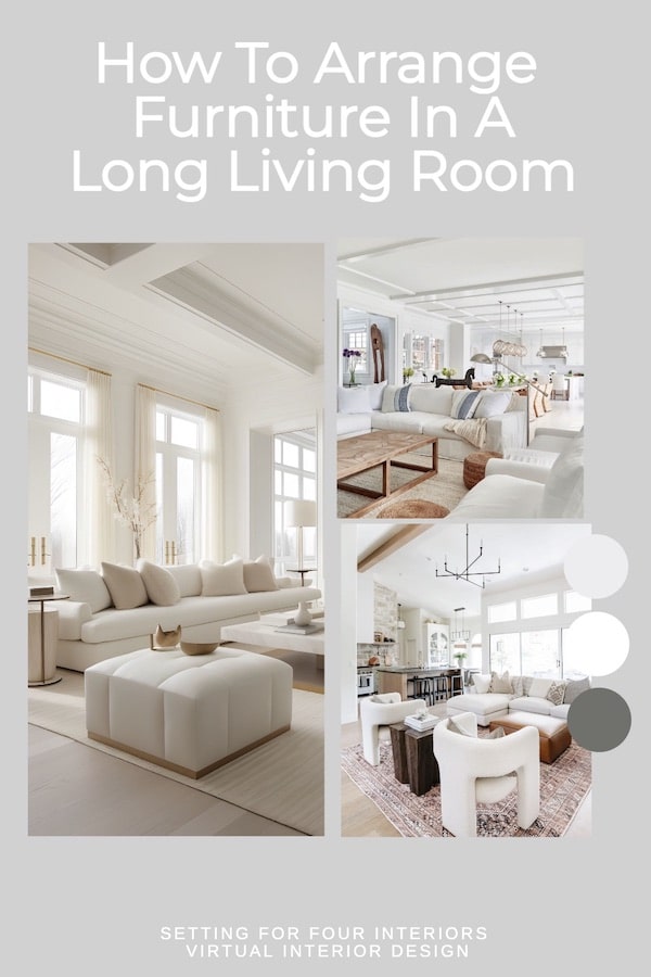 How To Arrange Furniture In A Long Living Room- furniture layout ideas for awkward rooms. interior design tips. floor plan. furniture arrangement solutions for the home.