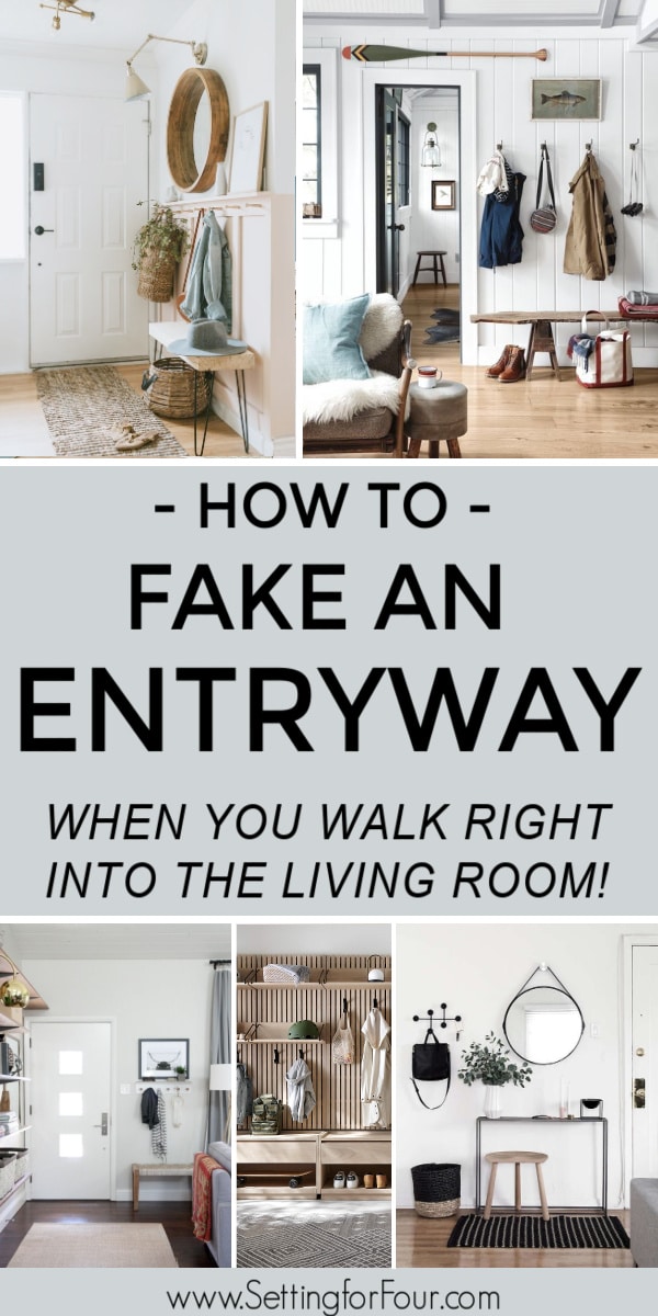 How To Fake An Entryway - Enter Right Into The Living Room