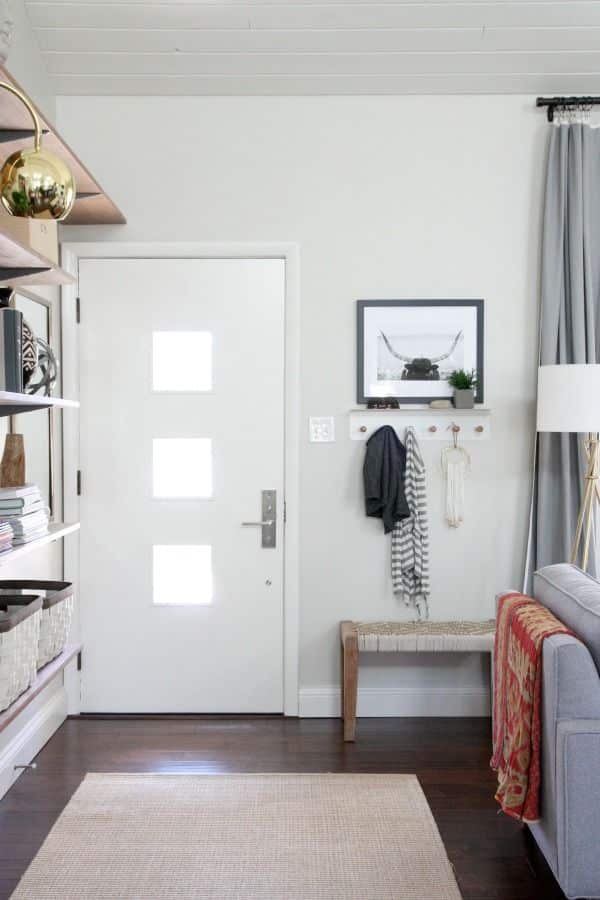 No Entryway Design Ideas. Walk right into the living room. How to create a entryway when you don't have one.