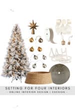 Flocked Christmas Tree Decor Ideas