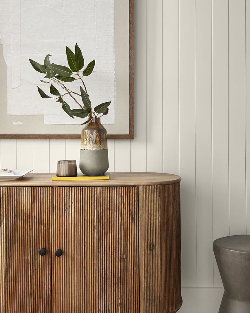 Behr blank canvas color of the year 2023 setting for four interiors