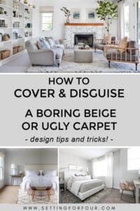 How To Cover Ugly Boring Carpet