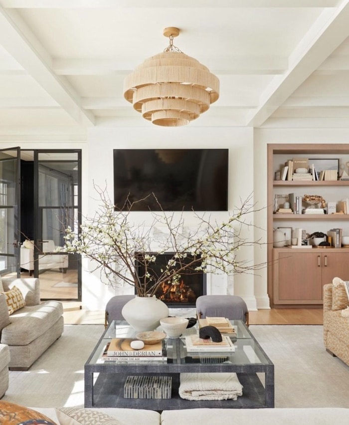 How To Decorate A Living Room Coffee Table and Builtins How To Decorate A Living Room Coffee Table and Builtins. Neutral and natural living room decor ideas. Design tips to decorate your living room the right way!