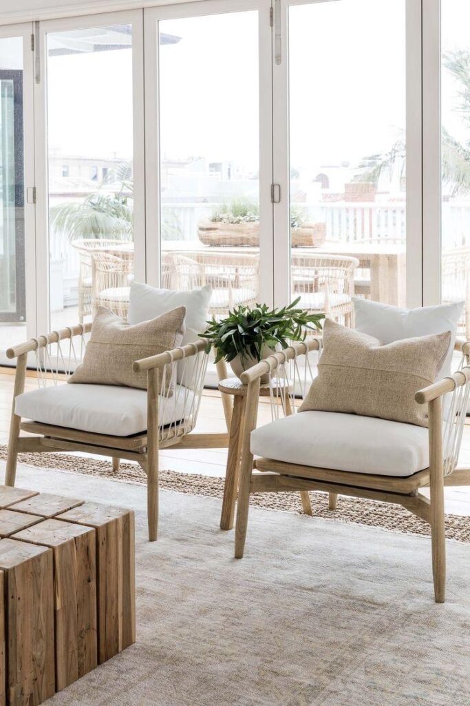 How To Make A Living Room Look Expensive with Accent Furniture. Neutral Living Room. Accent Chairs, wood, neutrals, transitonal, organic modern, farmhouse