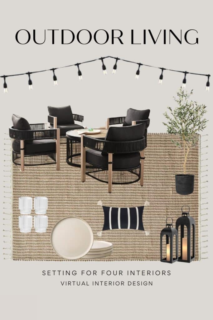 Beautiful, Cozy, Budget Patio Ideas. backyard, back, outdoor, lounge, Walmart, elegant, modern, farmhouse, transitional, traditional home ideas