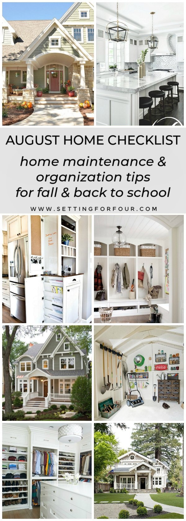 August Home Checklist - Home Maintenance & Organization Tips For Fall & Back To School. kids organization ideas. fall decor. 