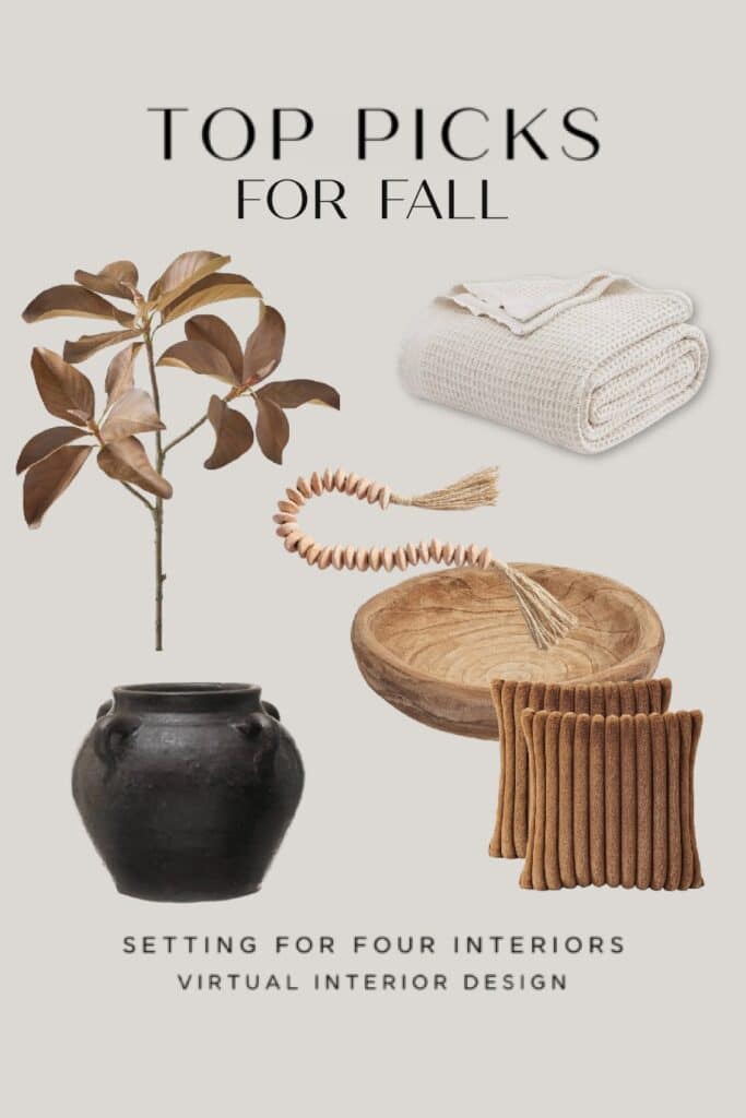 Neutral, Natural Fall Decor and Design Ideas. Home Decor. Setting For Four Interiors - Virtual Interior Design Services