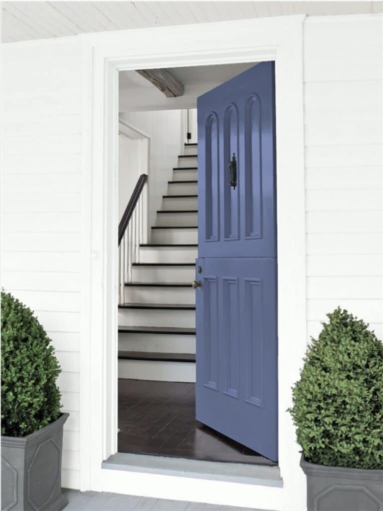 Blue Nova Front Door Color - Benjamin Moore Color Of The Year. A A beautiful blue front door color for curb appeal