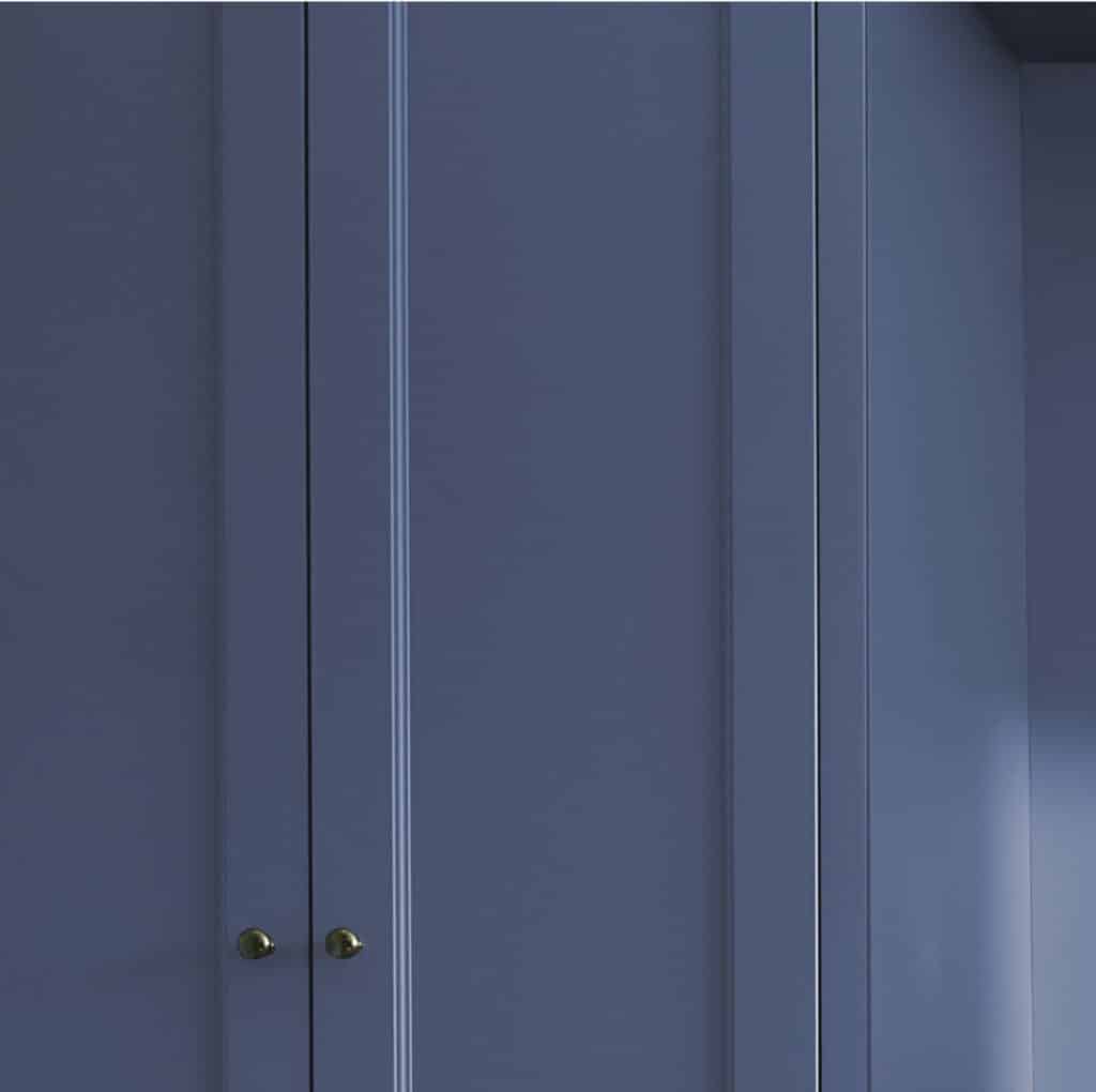 Blue Nova Cabinet Color - Benjamin Moore Color Of The Year 2024. Builtin and wall color. Interior Design Room Photo. Designer and True Color Expert. Setting for Four Interiors. Virtual Interior Design.