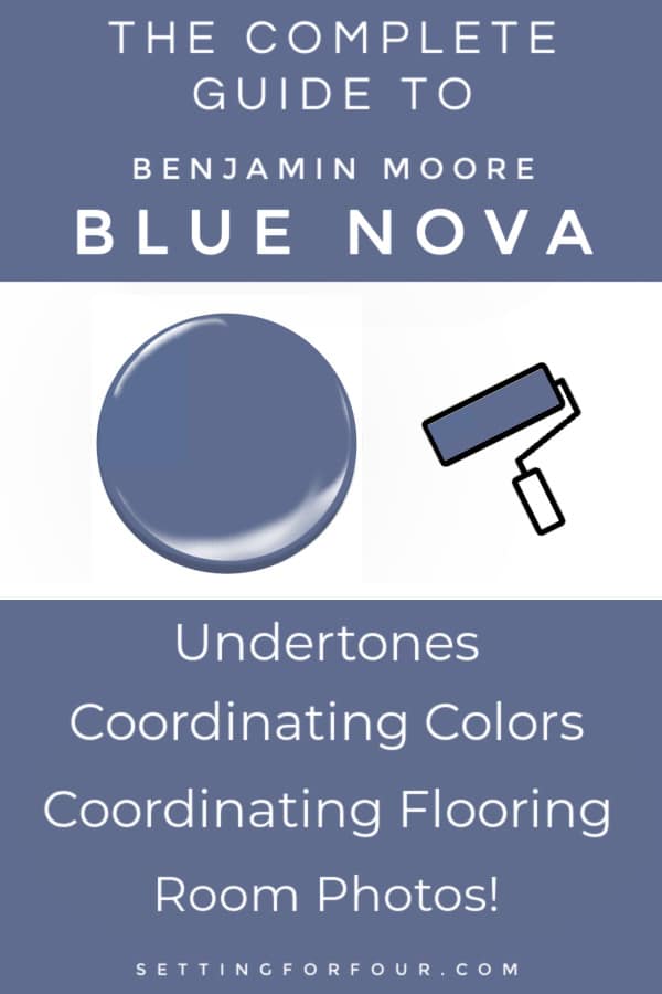 Complete Guide to Blue Nova - Benjamin Moore Color Of The Year 2024. Undertones, Coordinating Colors, Coordinating Flooring, Room Photos. Designer and True Color Expert. Setting for Four Interiors. Virtual Interior Design 