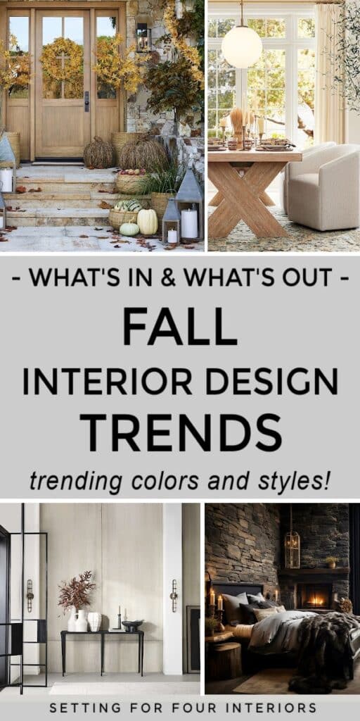 Fall 2023 Design Trends & Decor Ideas - what's in and what's out from a Designer and True Color Expert.
Setting For Four Interiors
Virtual Interior Design Services 