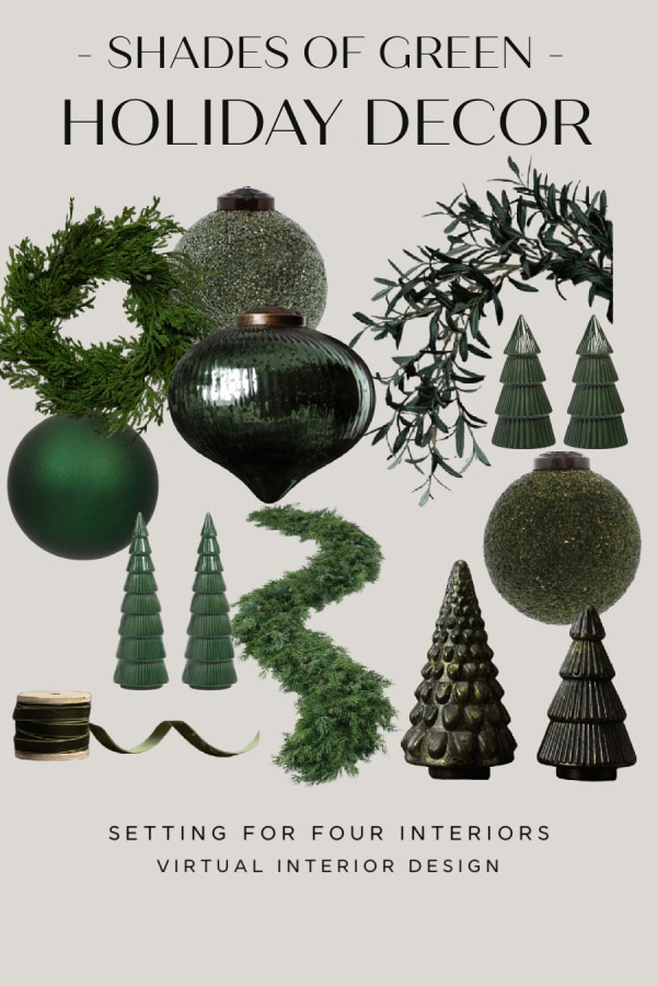 Green Holiday Color Scheme & Decor Trends. Christmas decor. Holiday Design Trends. 