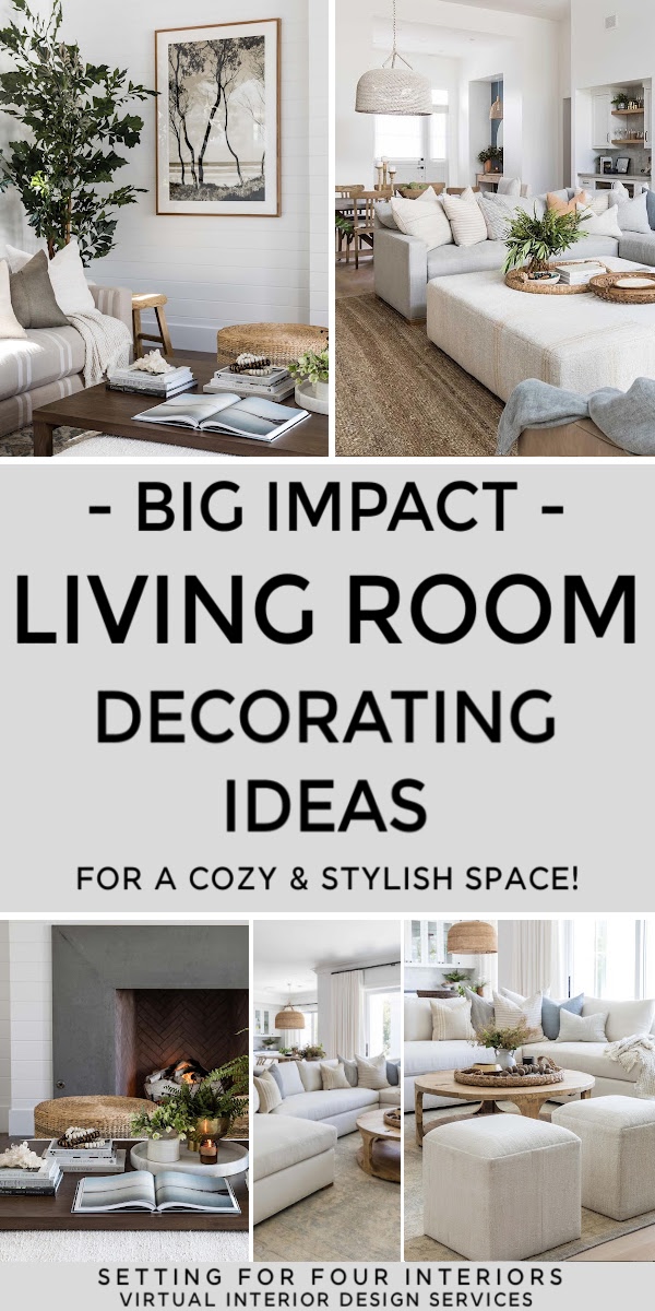 Big Impact Living Room Decorating Ideas - Setting For Four Interiors