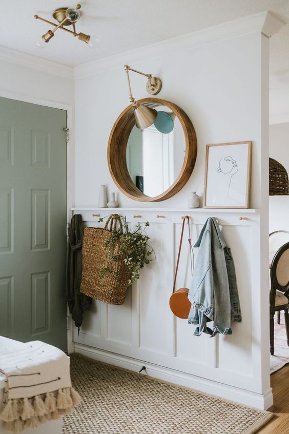 How To Fake An Entryway - Enter Right Into The Living Room. Design and storage ideas to create an entryway when you don't have one. Small Entryway Ideas - Storage, Organization and Decor #entryway #design #ideas