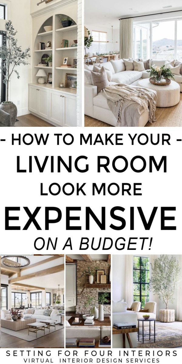 Inexpensive Ways to Make Your Living Room Look Expensive! Setting For Four Interiors