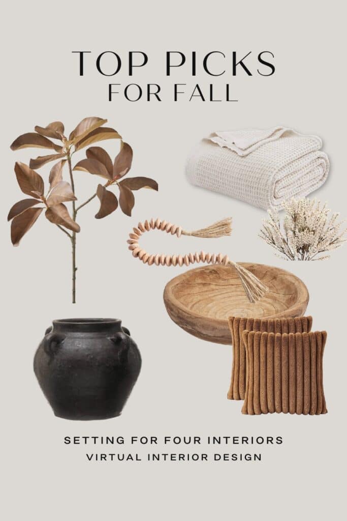 Fall Decor Ideas For A Cozy Home. coffee table decor, kitchen centerpiece. earthy colors. fall florals. fall stems. Michaels fall berry stems.
