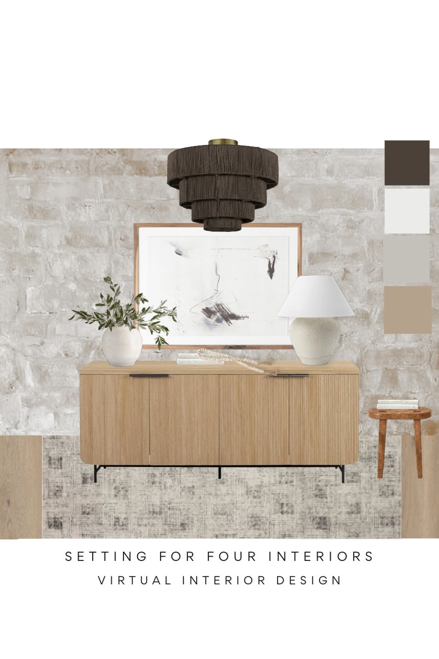 Neutral Entryway Moodboard and Decor Ideas. entry foyer mood board, modern, transitional, virtual interior design services, Setting For Four Interiors Designer and True Color Expert