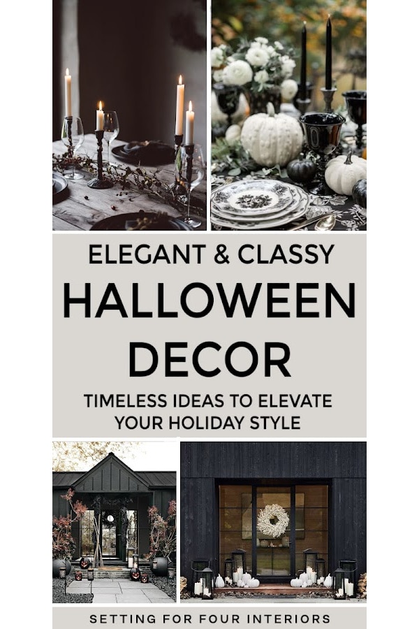 Classy and elegant Halloween decor ideas to elevate your home outdoors and indoors.