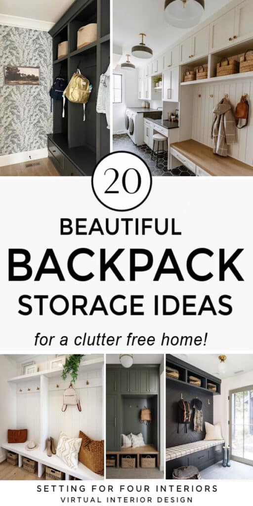 20 Beautiful Backpack Storage Ideas For A Clutter-Free Home. Explore space saving backpack organization ideas for small entryways, small mudrooms, locker cabinets, built in ideas and more!