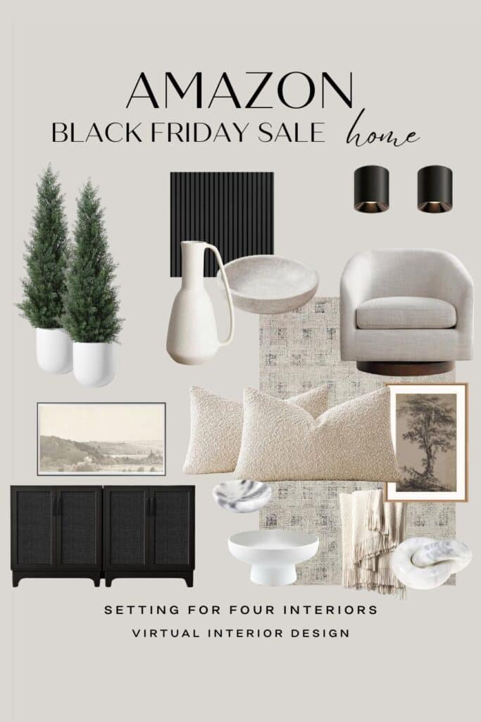 Designer Picks: The Best Amazon Black Friday Home Decor Finds! Cozy, elegant decor ideas for the living room, bedroom and exterior. 