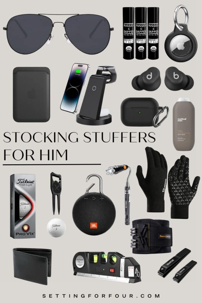 Best Stocking Stuffers For Him. Affordable, fun, useful stocking stuffers for men, son, dad, friend. Christmas present. Holiday gift ideas. Amazon must haves.