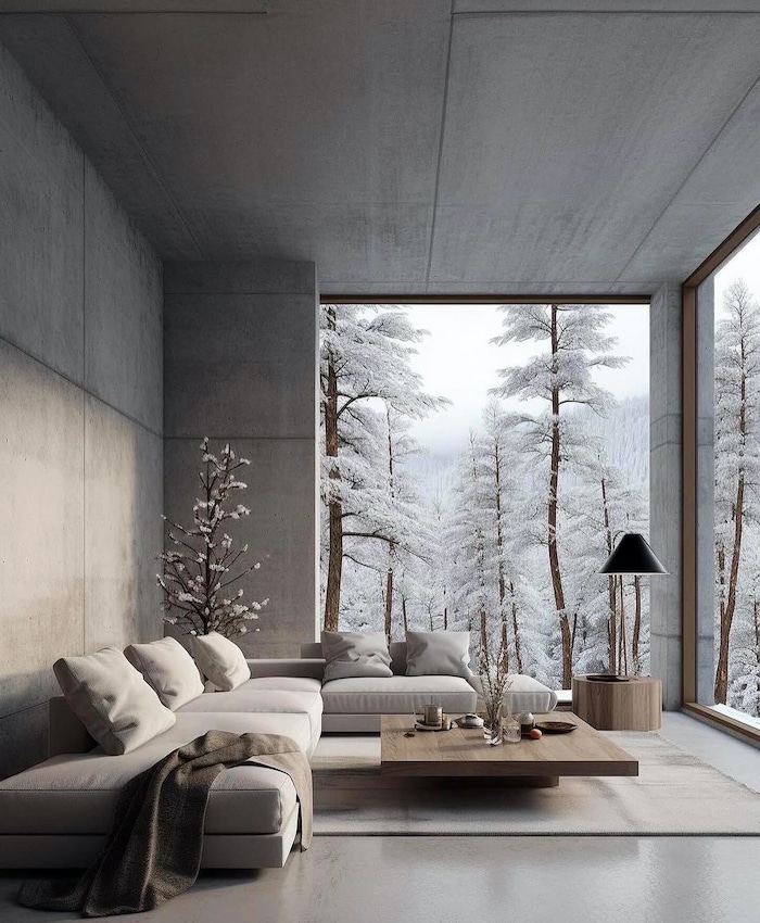 Winter Decor Ideas For The Living Room. elegant, classy, cozy, neutral, white decor ideas, aesthetic, simple minimalistic, modern, transitional interior and decorating ideas