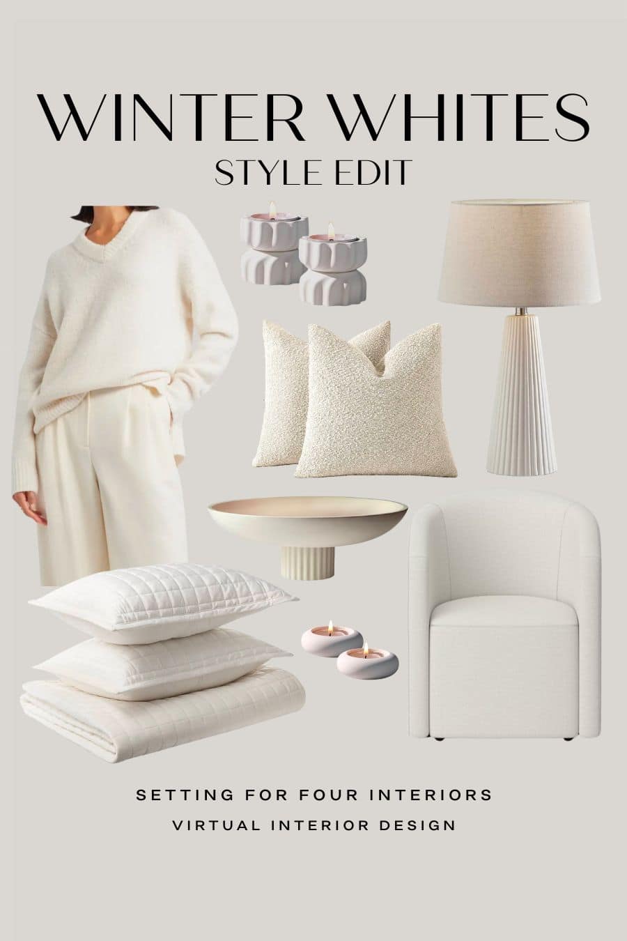 Winter White Decor Ideas For A Cozy & Timeless Home - Setting For Four ...