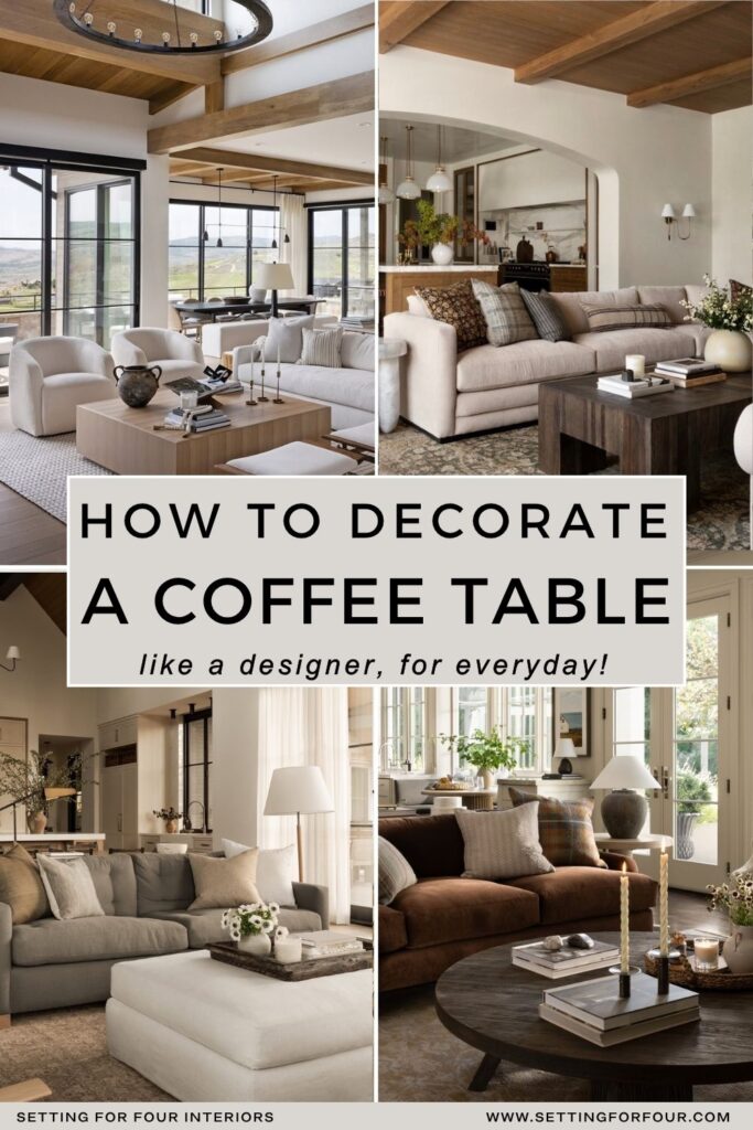 How To Decorate A Cozy Coffee Table For Everyday like a designer, cozy decorating ideas, interior design inspiration, living room decor ideas, neutral aesthetic, earthy color palette, McGee style, Pottery Barn style, 2026 trends, designer and true color expert advice
