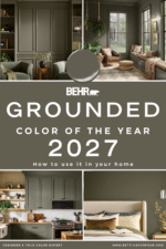 Behr Grounded Color Of The Year 2027, cozy, warm paint color idea for the home.